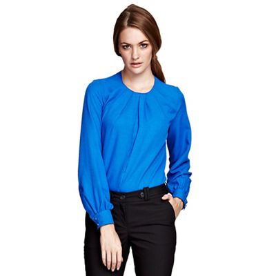 HotSquash Cobalt Crewneck long sleeve top in clever fabric